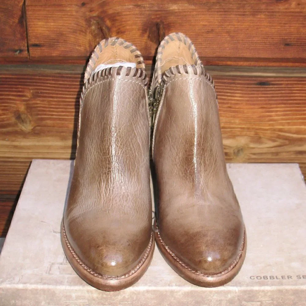 NWT Bed Stu Taupe Brown Ankle Booties Boots